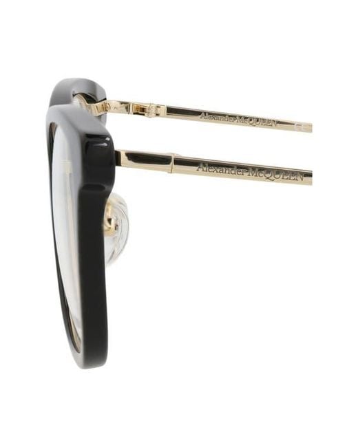 McQueen Black 51Mm Square Optical Glasses
