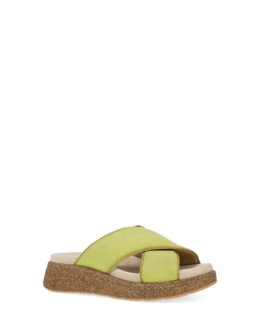 Dansko Green Bridget Platform Wedge Slide Sandal