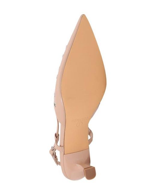 BERNESS Pink Adeline Grommet Pointed Toe Slingback Pump