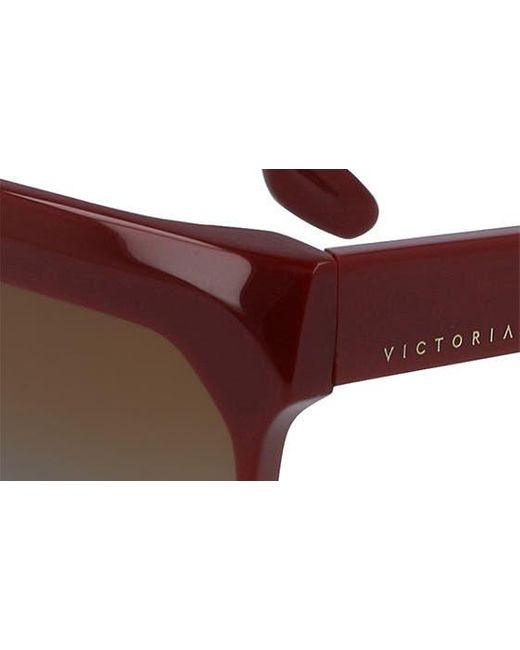 Victoria Beckham Brown 55mm Sculptural Square Sunglasses