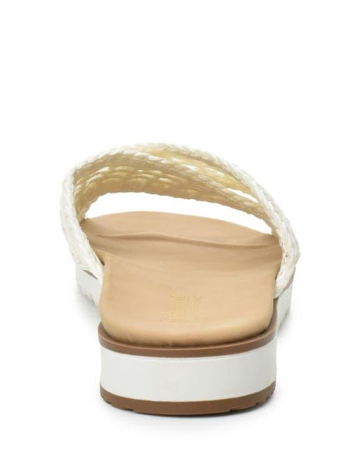 Catherine Malandrino White Nettie Woven Slide Sandal