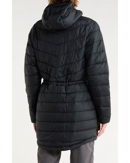 Columbia Black Pacific Locks Water Repellent Hooded Puffer Jacket
