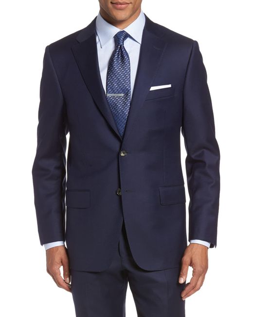 Hickey Freeman Classic B Fit Loro Piana Wool Suit in Navy (Blue) for ...