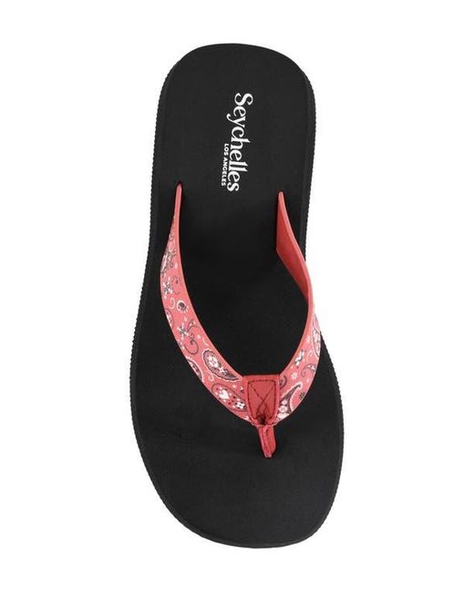 Seychelles Red Skyscraper Platform Flip Flop