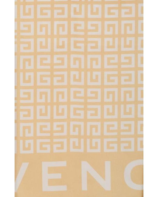 Givenchy Natural 4G Logo Silk Square Scarf