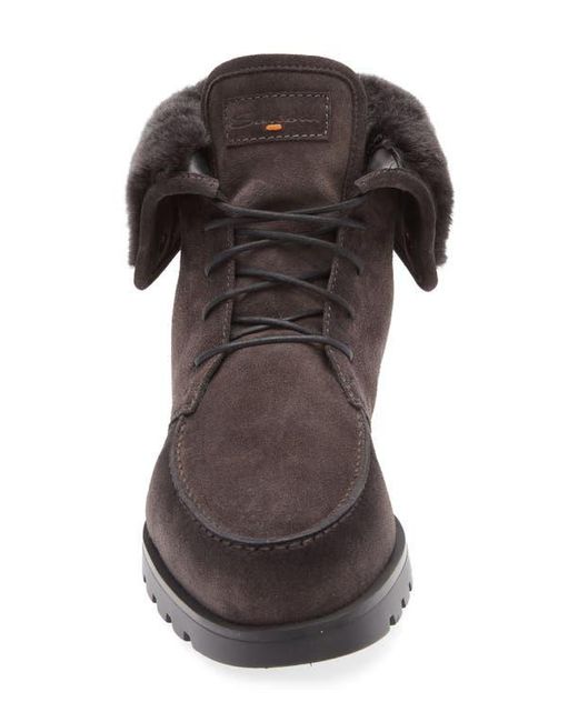 Santoni Genuine Shearling Lace-Up Boot in Brown for Men | Lyst display picture 2
