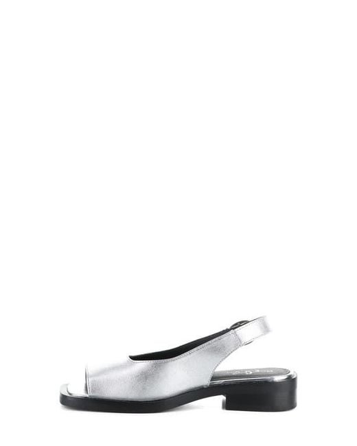 Bos. & Co. White Elena Slingback Flat