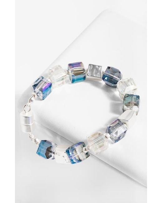 Saachi Blue Cube Beaded Bracelet