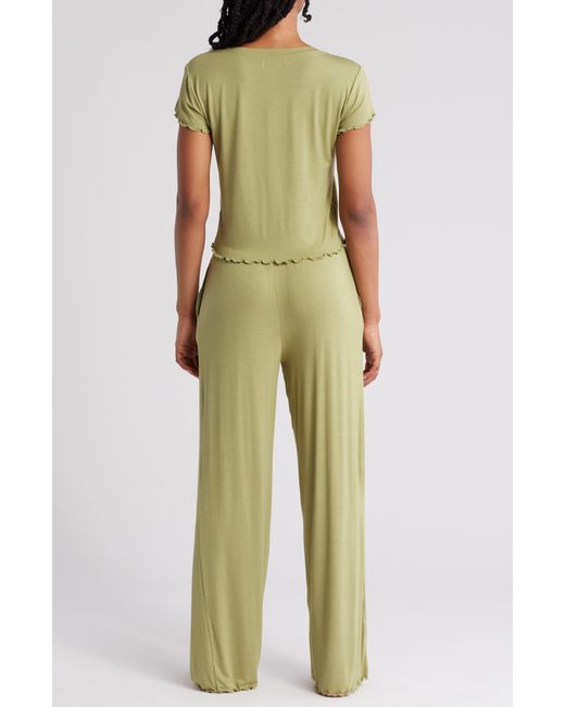 Abound Green After Hours Cap Sleeve Top & Pants Pajamas