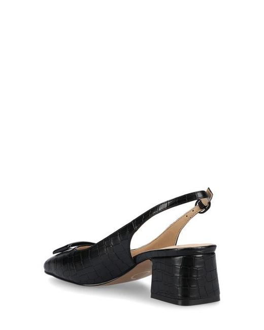 Journee Collection Black Everlee Slingback Pump