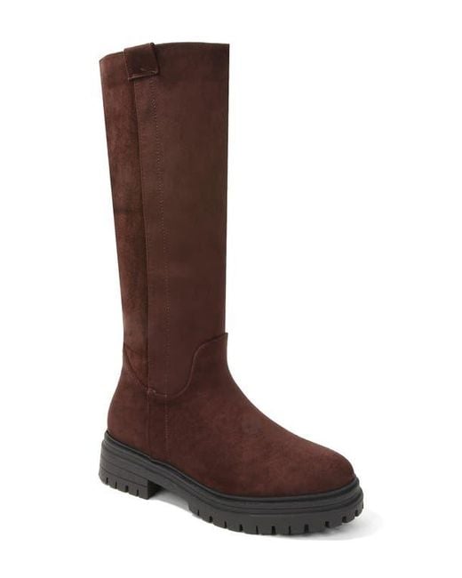 BERNESS Brown Fleece Lined Knee High Boot
