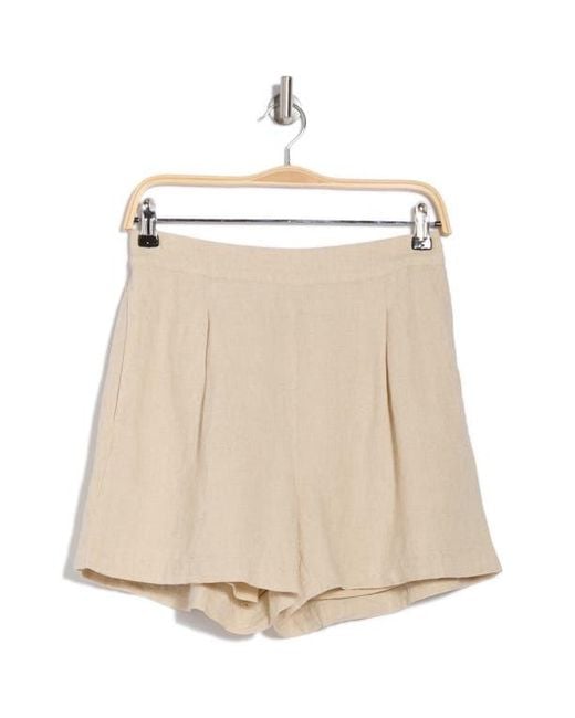 Madewell Natural Solid Linen Blend Shorts