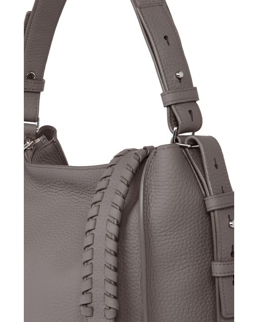 AllSaints Gray Kita Convertible Shoulder Bag
