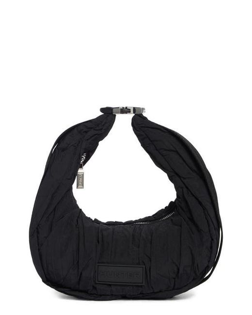 Hunter Black Lune Ruched Shoulder Bag