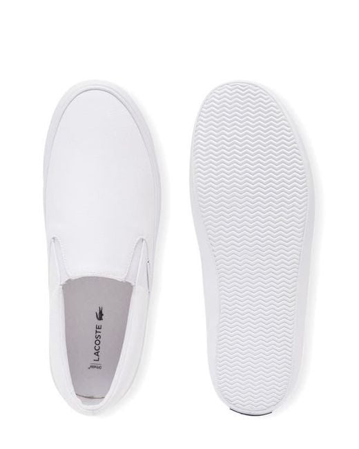 Lacoste White Slip-On Sneaker for men