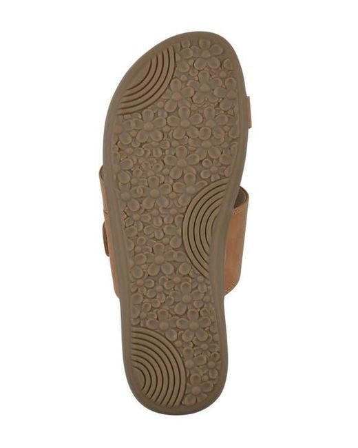 White Mountain Brown Fancify Toe Loop Sandal
