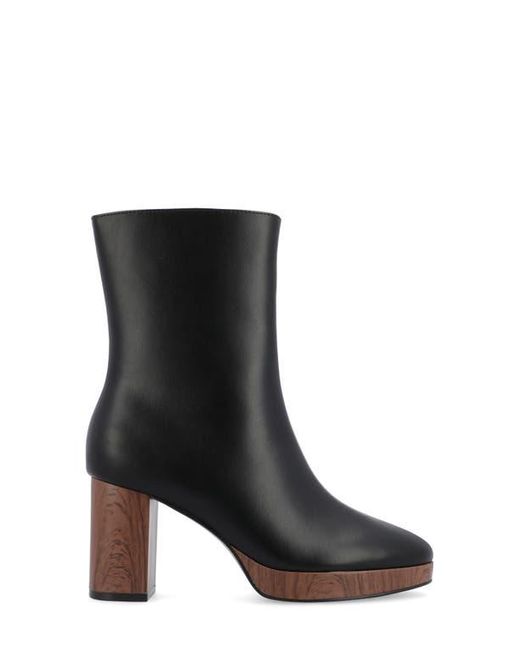 Journee Collection Black Romer Tru Comfort Platform Bootie