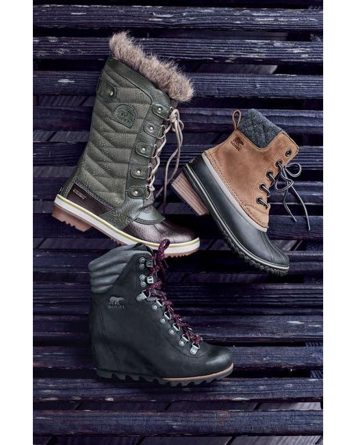 Sorel Black Tofino II Faux Fur Waterproof Boots