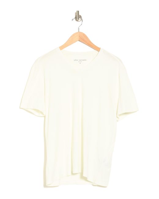 John Varvatos White Nash V-neck Cotton T-shirt for men