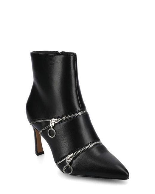 Journee Collection Black Catoa Zip Boot