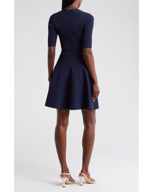 Ted 2024 Baker London Milly Ribbed Sweetheart Neck Skater Dress Navy Size 1 (Size XS)