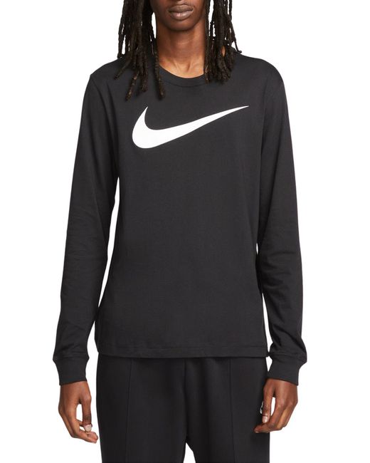 Nike Black Sportswear Long Sleeve T-shirt for men