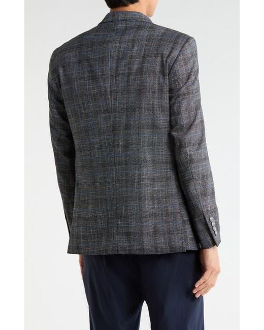 T.R. Premium Black Slim Fit Two Button Blazer for men