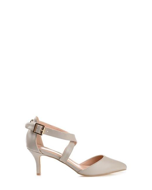 Journee Collection Pink Riva Crossover Pump