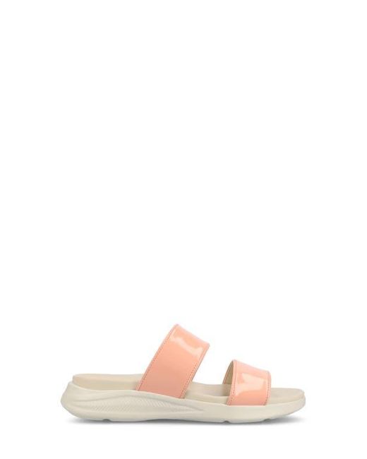 Journee Collection Pink Janis Wedge Slide Sandal