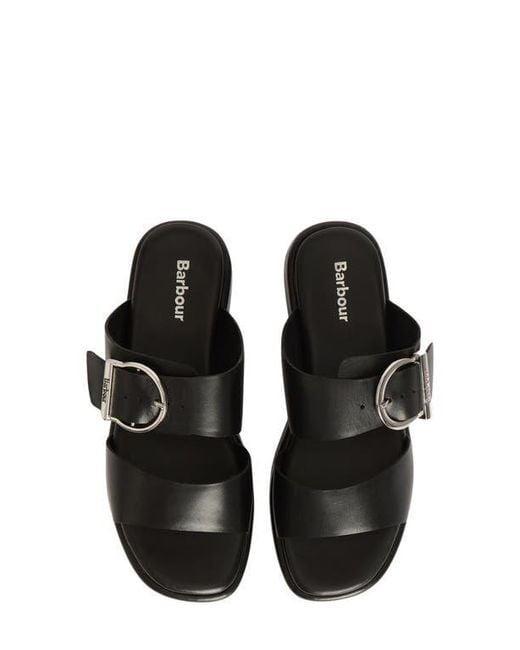 Barbour Black Adele Slide Sandal