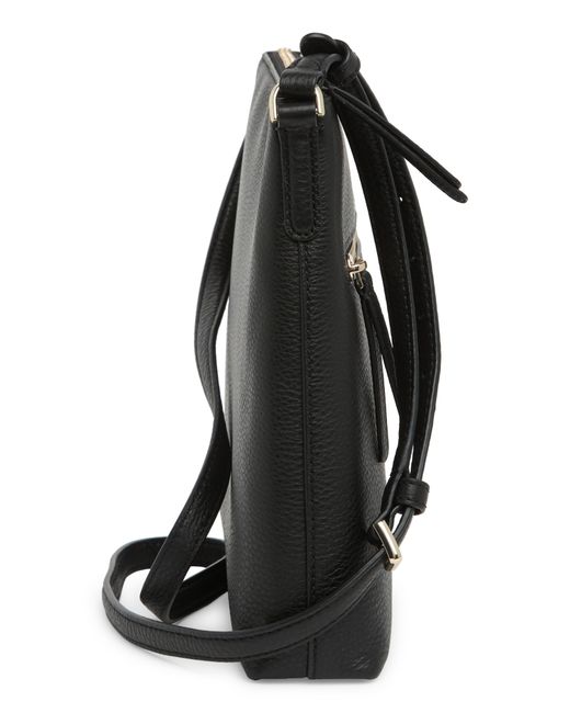 Kate Spade Black Jackson Top Zip Leather Crossbody Bag