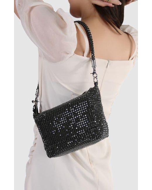 BERNESS Black Rhinestone Shoulder Bag