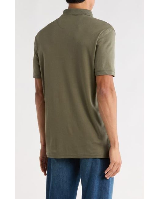 Calvin Klein Green Liquid Touch Interlock Cotton Polo for men