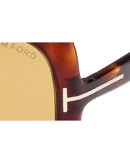 Tom Ford Natural Lorelai 59Mm Square Sunglasses