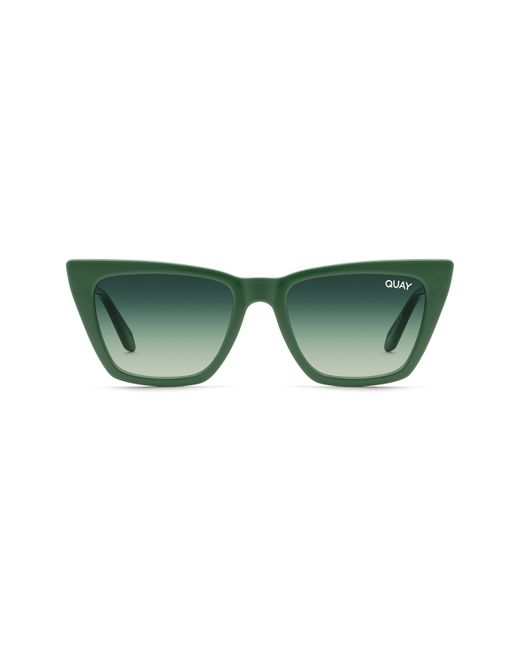 Quay Green Call The Shots 48mm Gradient Cat Eye Sunglasses