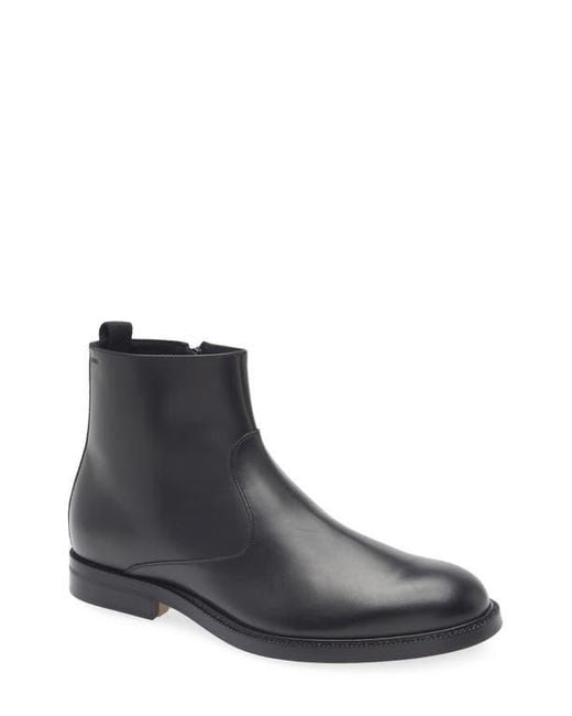 Boss Purple Dressletic Zip Leather Boot for men