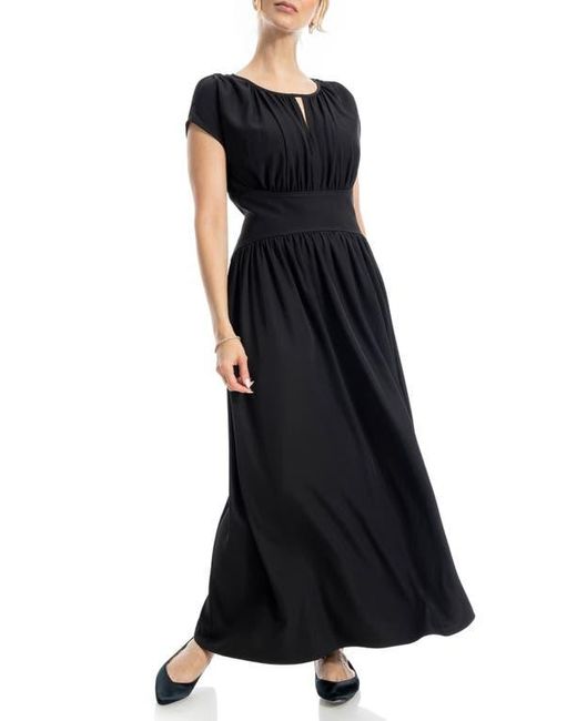 Max Studio Black Front Keyhole Maxi Dress