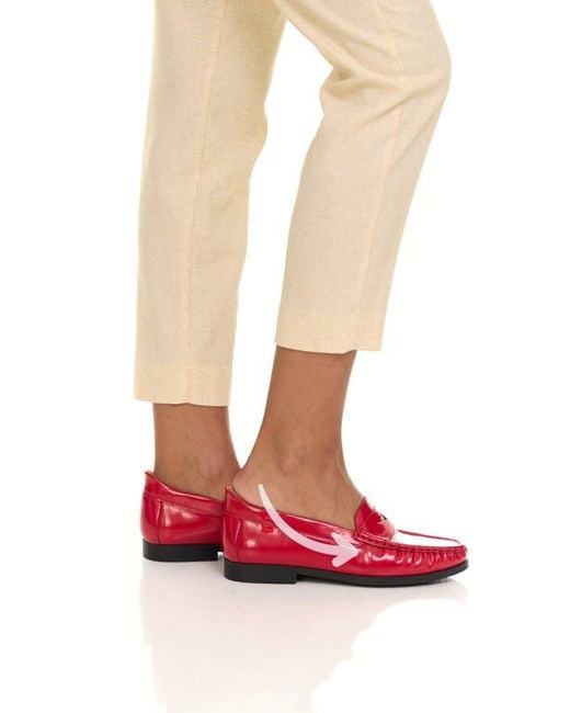 Marc Joseph New York Red Brightwater Ave Patent Penny Loafer