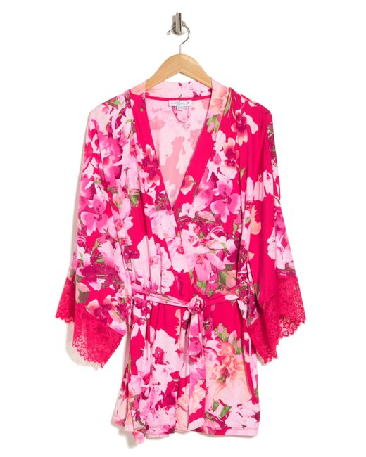 In Bloom Be My Baby Floral Wrap Robe in Red Lyst