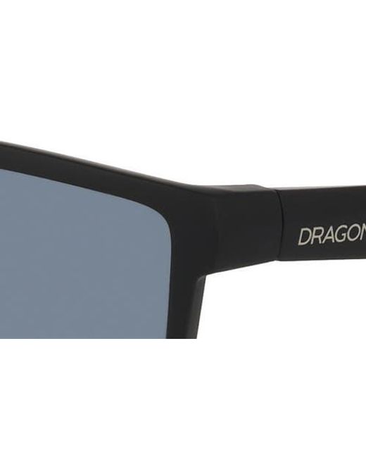 Dragon Gray 58Mm Rectangular Sunglasses
