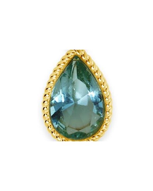 Sterling Forever Metallic Ciana Cubic Zirconia Teardrop Pendant Necklace