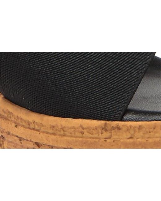 Italian Shoemakers Black Crisscross Platform Slide Sandal