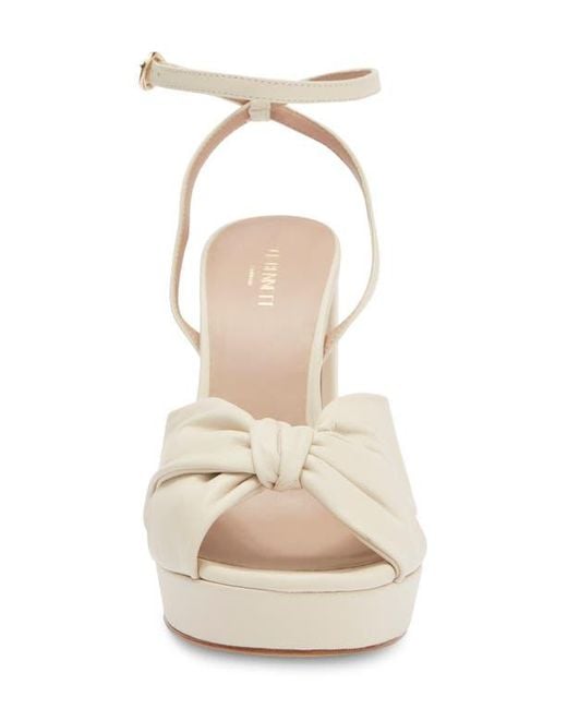 L.K.Bennett Natural Amanda Block Heel Sandal