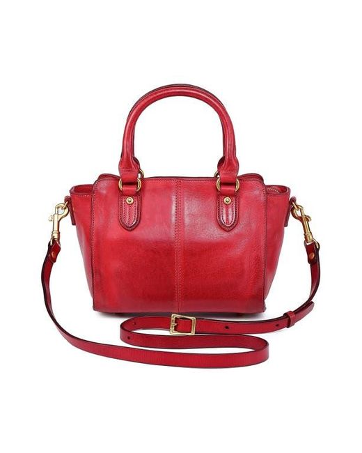 Old Trend Red Leather Mini Satchel Crossbody Bag