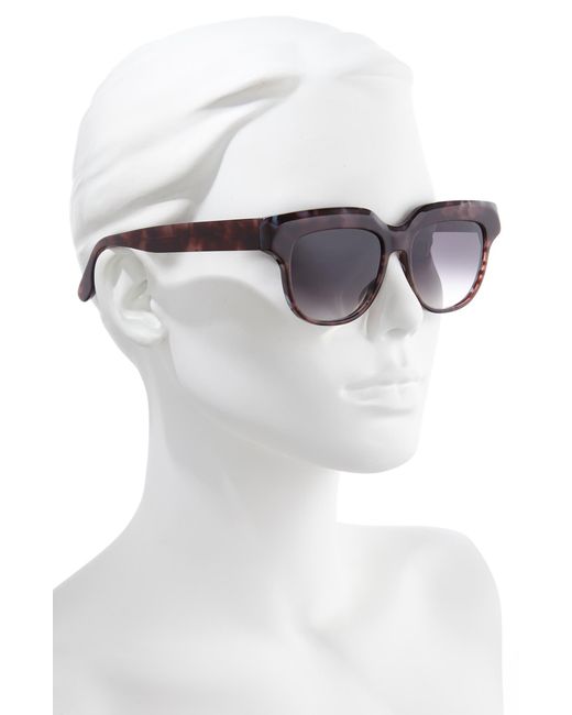 Victoria Beckham Brown 54mm Gradient Square Sunglasses