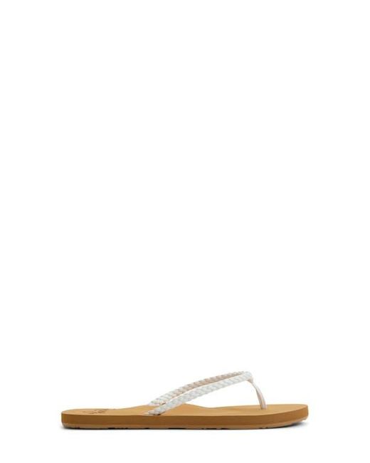 Roxy White Costas Flip Flop
