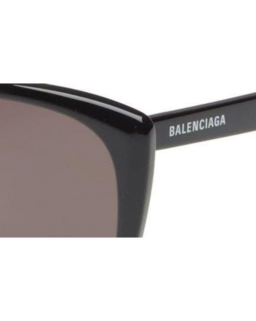 Balenciaga Brown 57mm Square Sunglasses