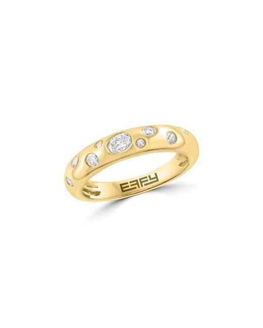 Effy Metallic Lab-Grown Diamond Stacking Ring