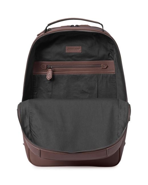 Johnston & Murphy Brown Richmond Leather Backpack for men