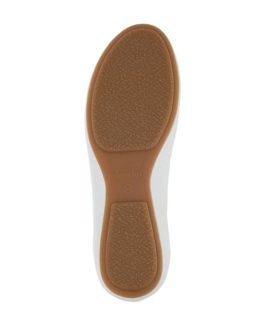 Dansko White Mollie Ballet Flat